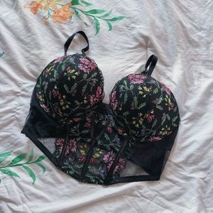VICTORIA’S SECRET FLORAL BUSTIER CORSET TOP